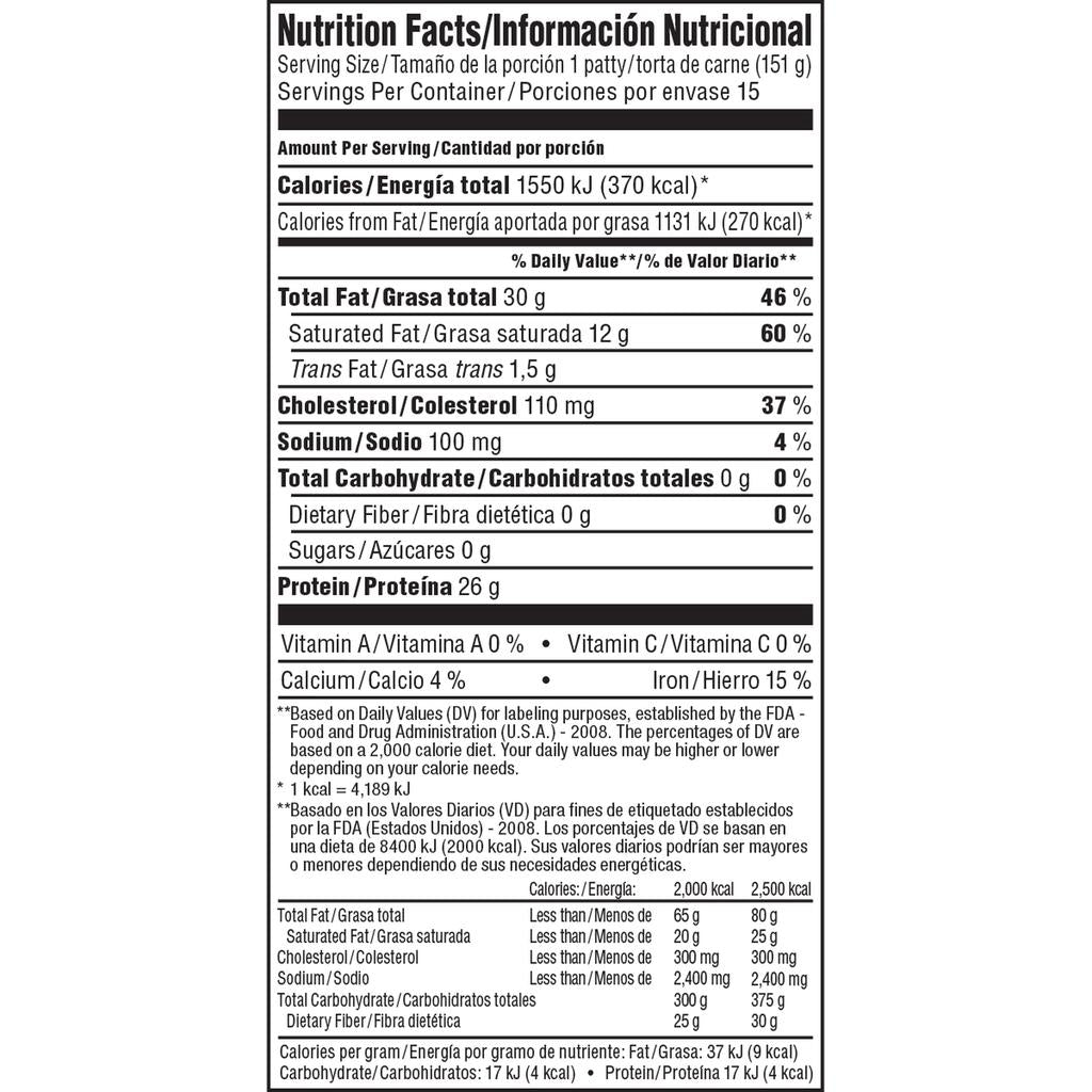 Member's Selection Hamburguesas de Carne Angus | 15 Unidades de 151 g (5.3 oz) c/u