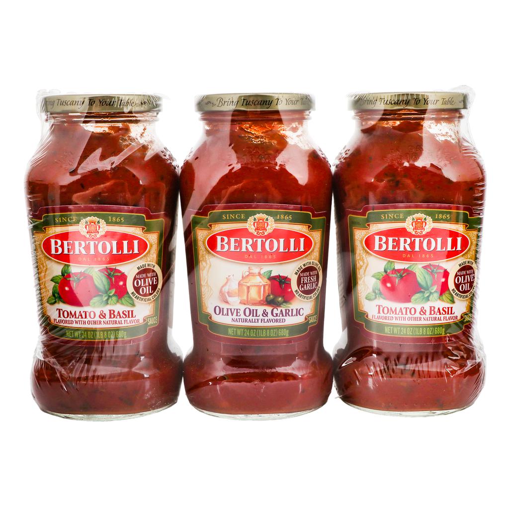 Bertolli Salsa para Pasta | Pack 3 Frascos de 680 g (24 oz) | Sabor Italiano Tradicional