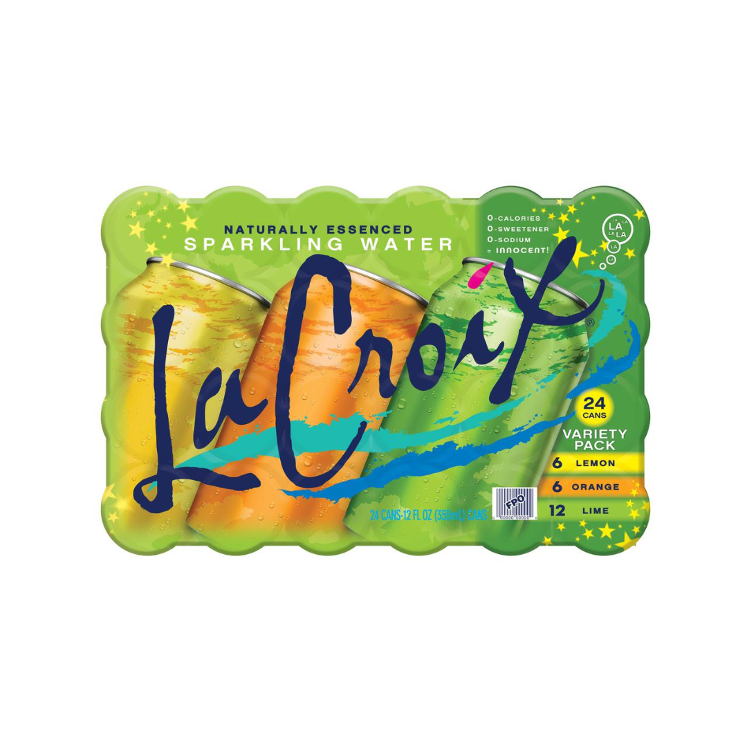 Agua Mineral con Gas LaCroix Surtida (24 unidades × 335 ml / 12 oz)