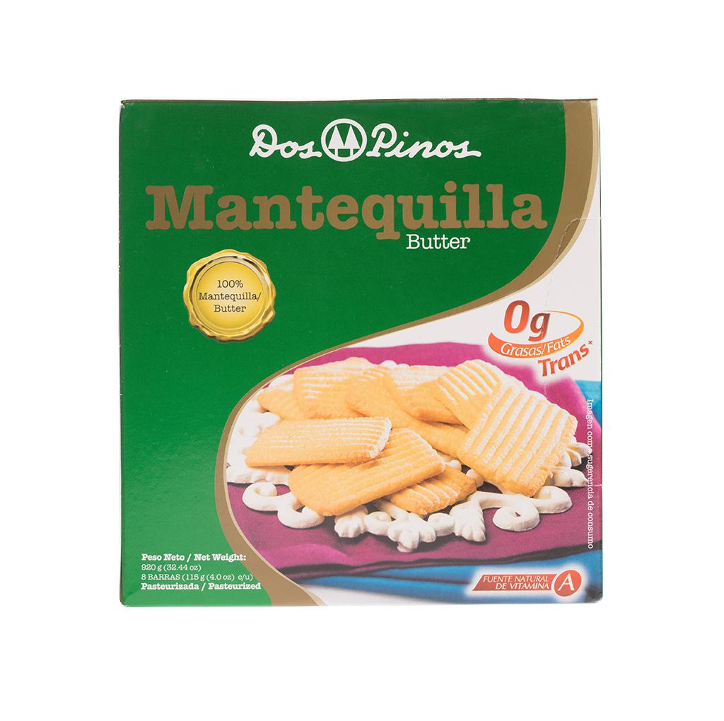 Dos Pinos Mantequilla Pasteurizada | 8 Unidades de 115 g (4 oz)