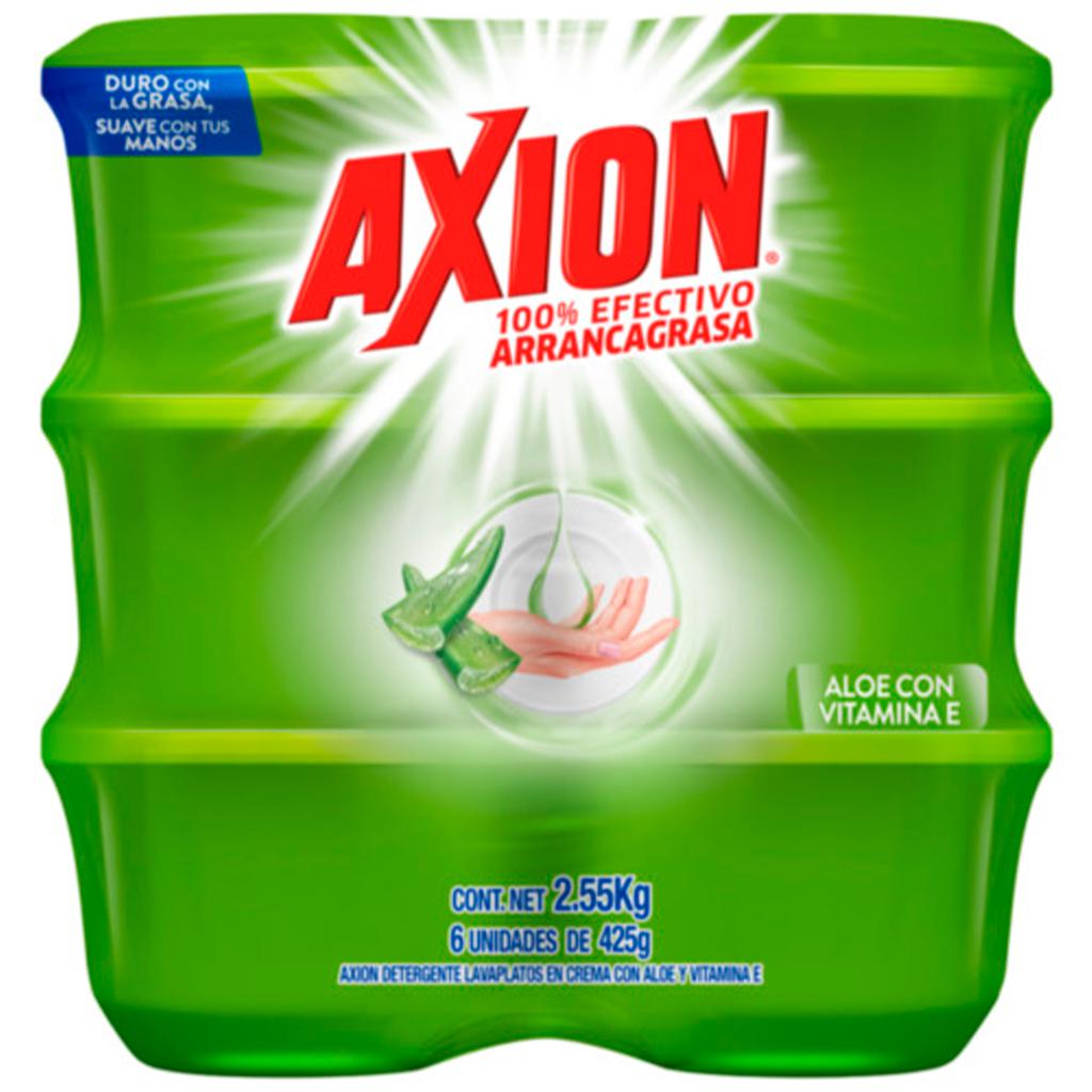 Axion Lavaplatos en Crema con Aloe y Vitamina E | 6 Unidades de 425 g (15 oz)
