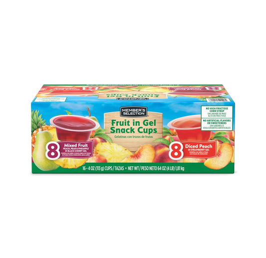 Member's Selection Gelatina de Frutas Mixtas | 16 Unidades de 113 g (4 oz)
