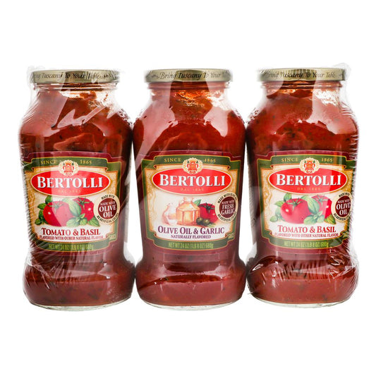 Bertolli Salsa para Pasta | Pack 3 Frascos de 680 g (24 oz) | Sabor Italiano Tradicional