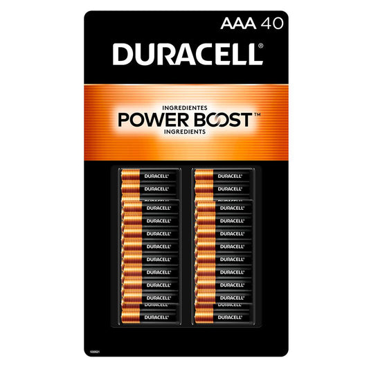 Duracell Baterías Alcalinas AAA | Pack de 40 Unidades | Larga Duración
