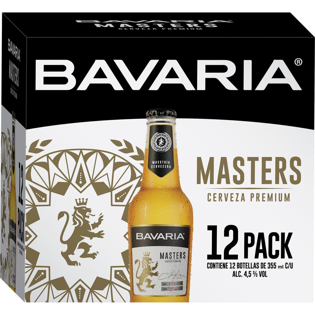 Bavaria Masters Cerveza Premium | Pack 12 Botellas de 355 ml (12 oz)