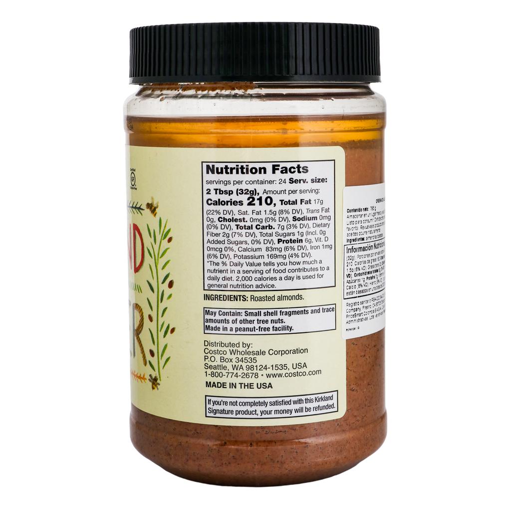 Kirkland Signature Mantequilla de Almendras Cremosa | 765 g (27 oz)