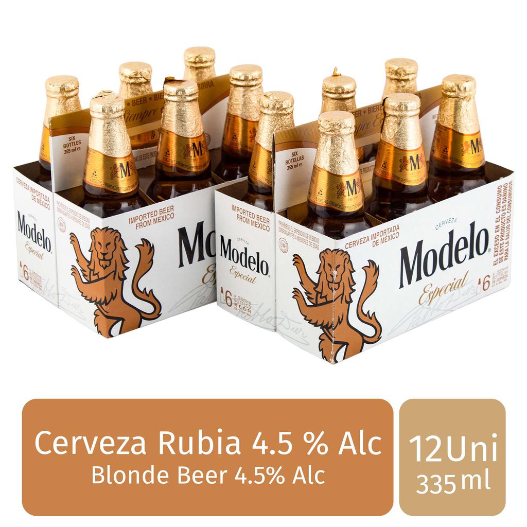 Modelo Cerveza Rubia Especial | Pack de 12 Botellas de 355 ml