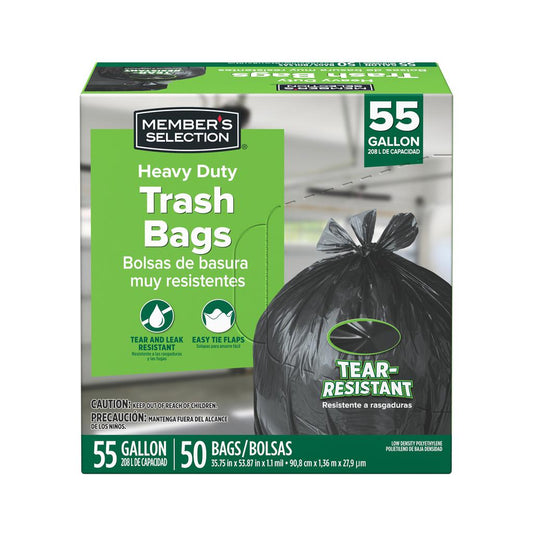 Member's Selection Bolsas para Basura Extra Resistencia | 50 Unidades | 208 L (55 Gal)