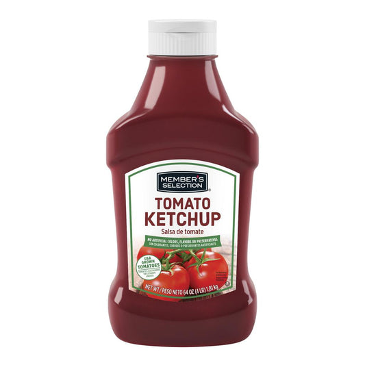 Member's Selection Ketchup de Tomate | Botella de 1.81 kg (64 oz) | Sabor Clásico