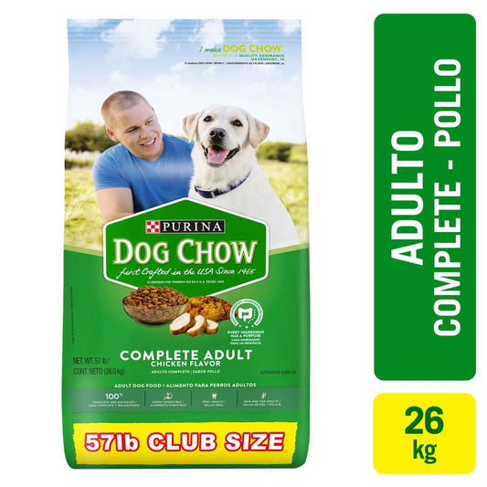 Dog Chow Alimento Seco para Perros Adultos | Saco 26 kg (57 lb)