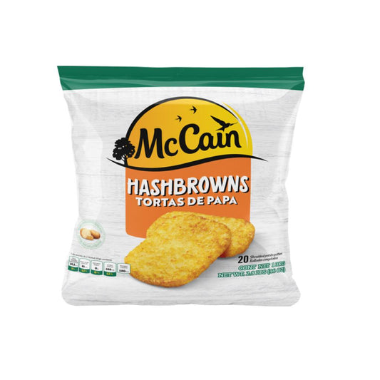 McCain Hashbrowns | Torta de Papa Congelada | 1.3 kg (2.8 lb)