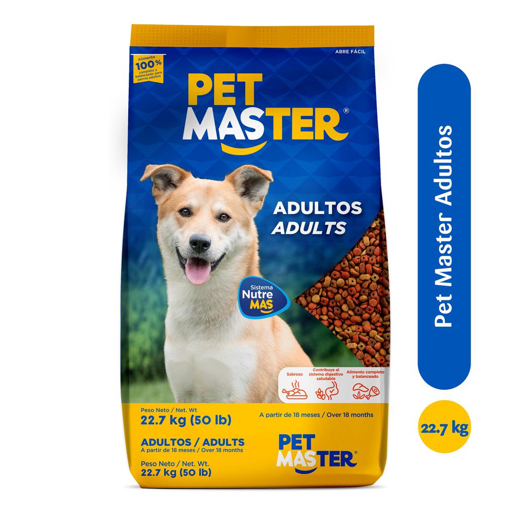 Pet Master Alimento Seco para Perros Adultos | Saco de 22.6 kg (50 lb)