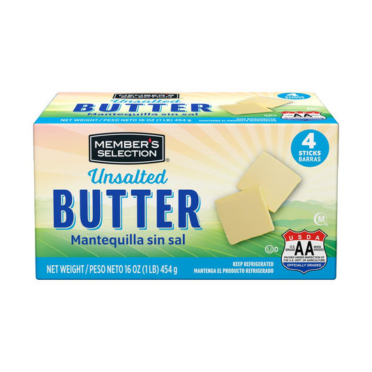 Member's Selection Mantequilla sin Sal | 2 Unidades de 454 g (1 lb)