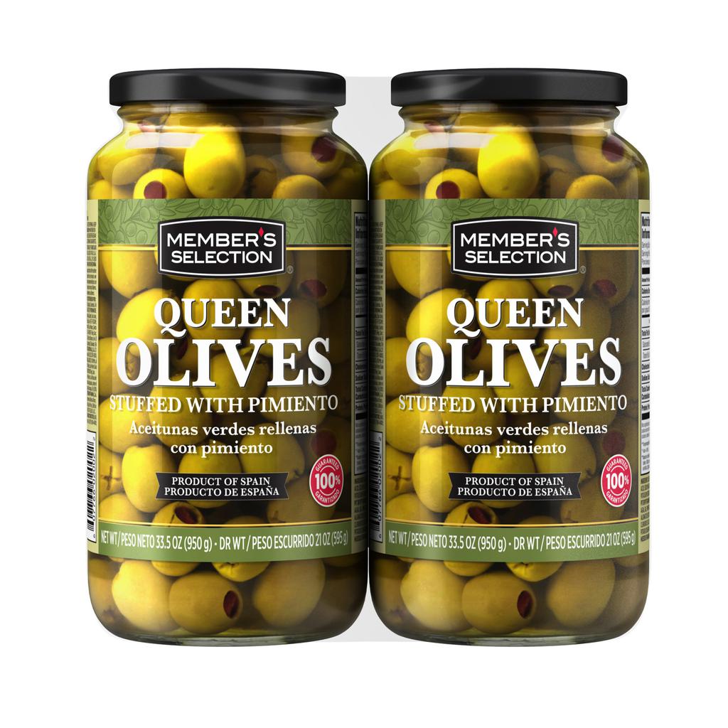Member's Selection Aceitunas Rellenas con Pimiento | 2 Unidades de 595 g (21 oz)
