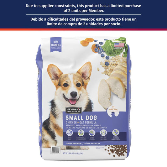 Member's Selection Alimento para Perro Raza Pequeña | Sabor Avena y Pollo | 9.07 kg (20 lb)