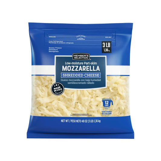 Member's Selection Queso Mozzarella Rallado | 1.36 kg (3 lb)