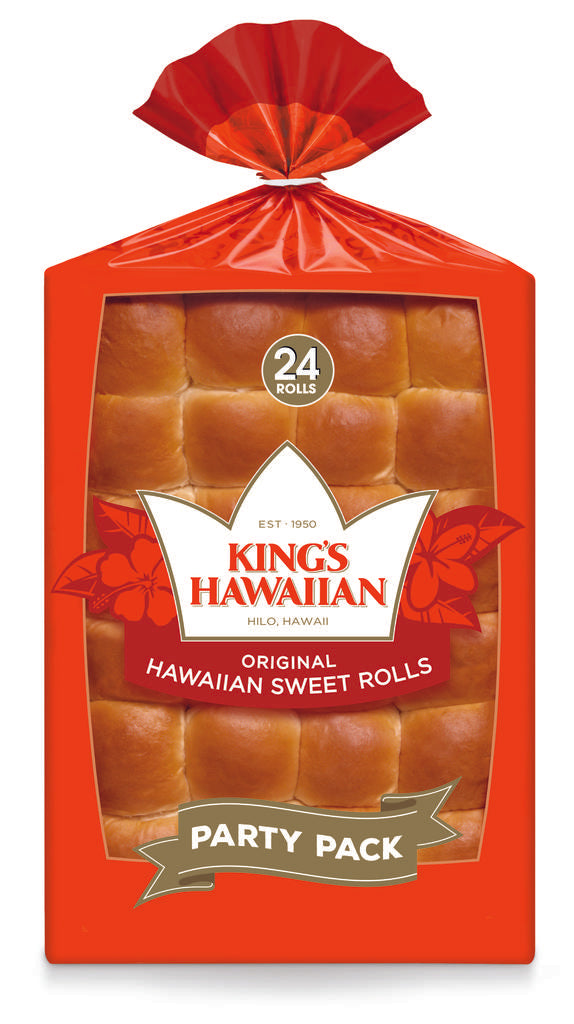 King's Hawaiian Panecillos Dulces Originales | Paquete de 24 Unidades